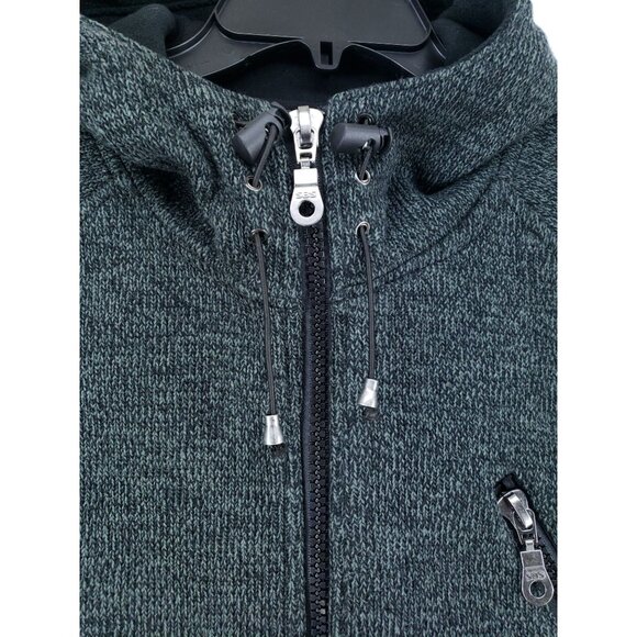 Icewear Mens Medium Wool Blend Insulated Hooded Jacket With Zipper Pockets - Picture 3 of 7